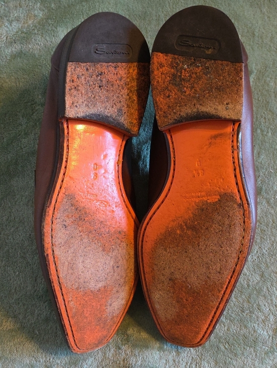 SANTONI Men\'s Carlo Soft Burnished Leather Penny Loafers main image 8